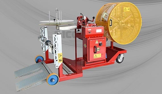 FAHRBARE MOTORISIERTE TROMMEL-RINGAUFWICKLER - RINGE Ø700MM TROMMELN Ø1250MM