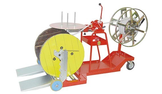 DRUM WINDERS/COILERS - HAND-OPERATED MOBILE STAND-MOUNTED - COILS Ø700MM DRUMS Ø1250MM