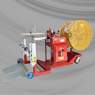 Item no. ASB1-M/V/OE800 - Motorized drum-to-coil and coil-to-coil rewinder