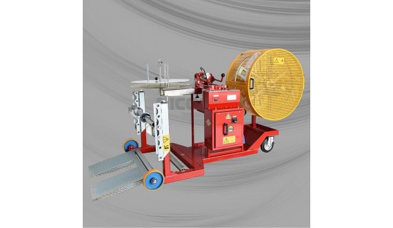 Item no. ASB1-M/V/OE800 - Motorized drum-to-coil and coil-to-coil rewinder